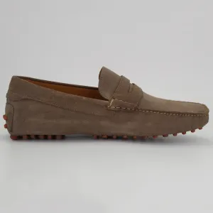 Men's Driver in calf leather suede in Valencia Marsh (UO460002/017)