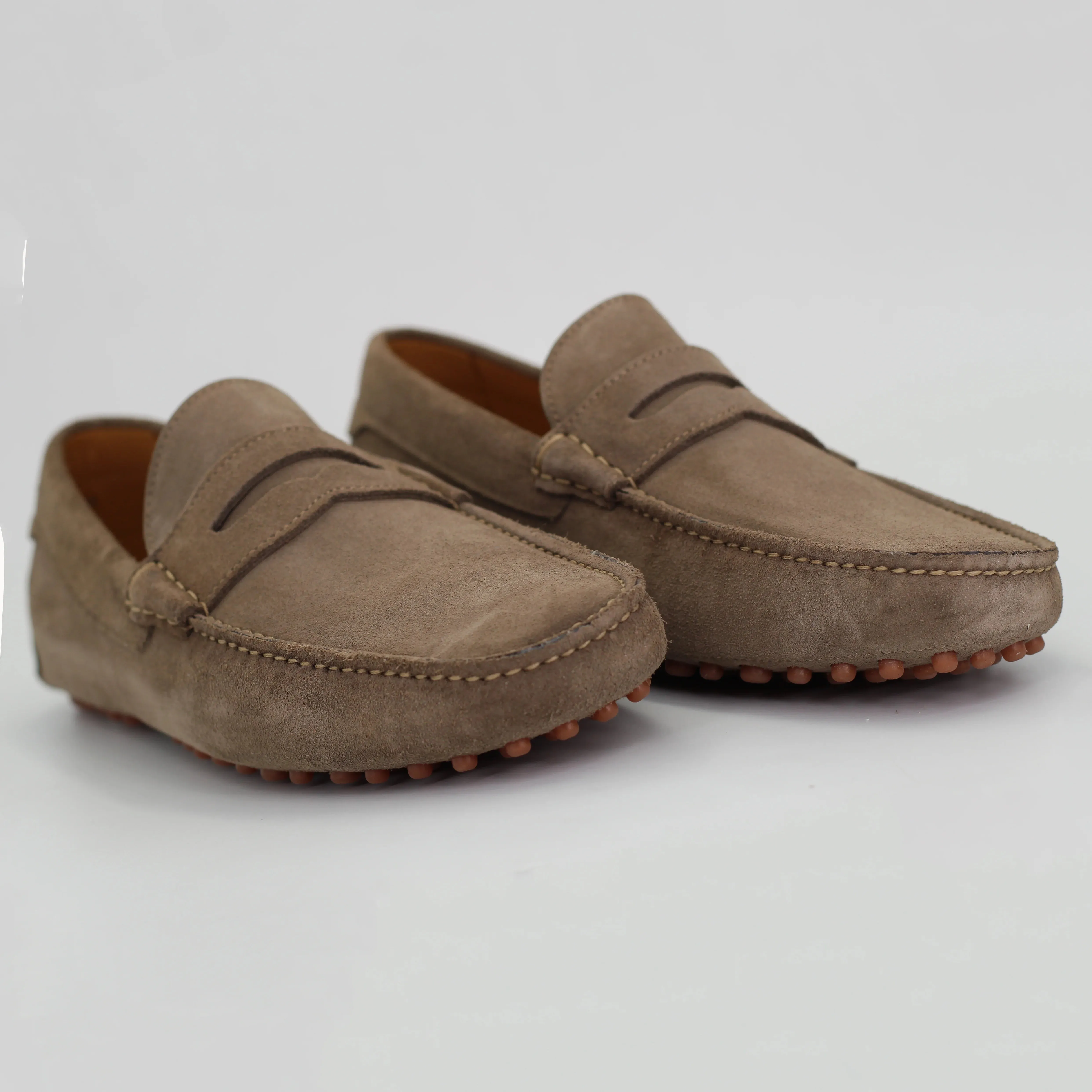 Men's Driver in calf leather suede in Valencia Marsh (UO460002/017)