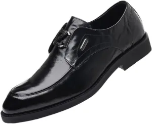 Men's Slip On Pointed Toe Classic Formal Business Oxfords Shoes Fashion Casual Mens Dress Shoes