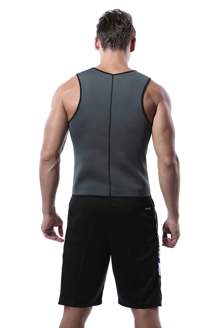 Men's Zip Up Neoprene Waist Trainer Vest