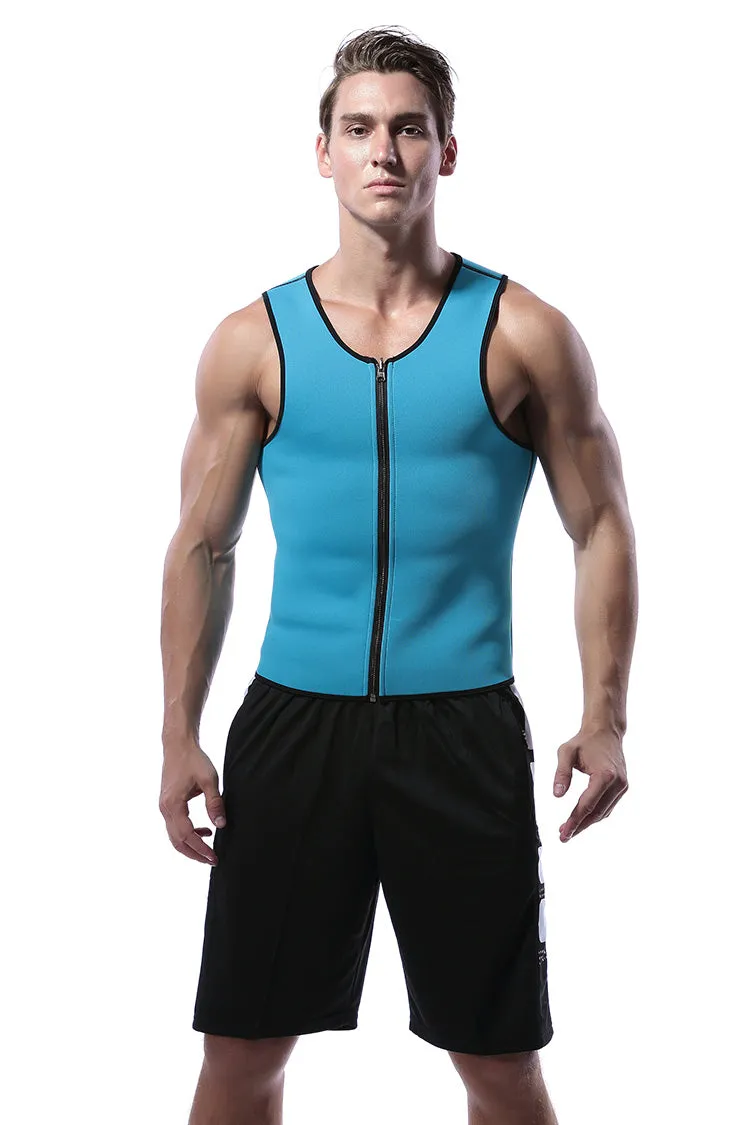 Men's Zip Up Neoprene Waist Trainer Vest