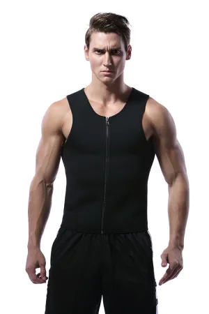 Men's Zip Up Neoprene Waist Trainer Vest