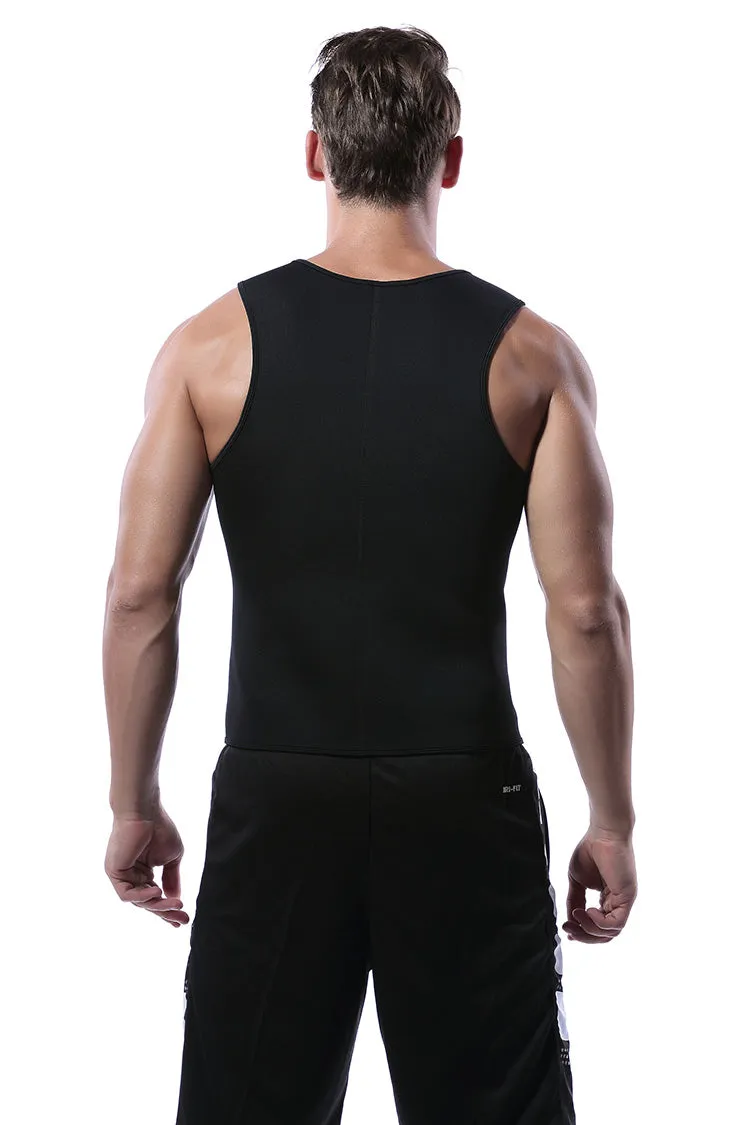 Men's Zip Up Neoprene Waist Trainer Vest