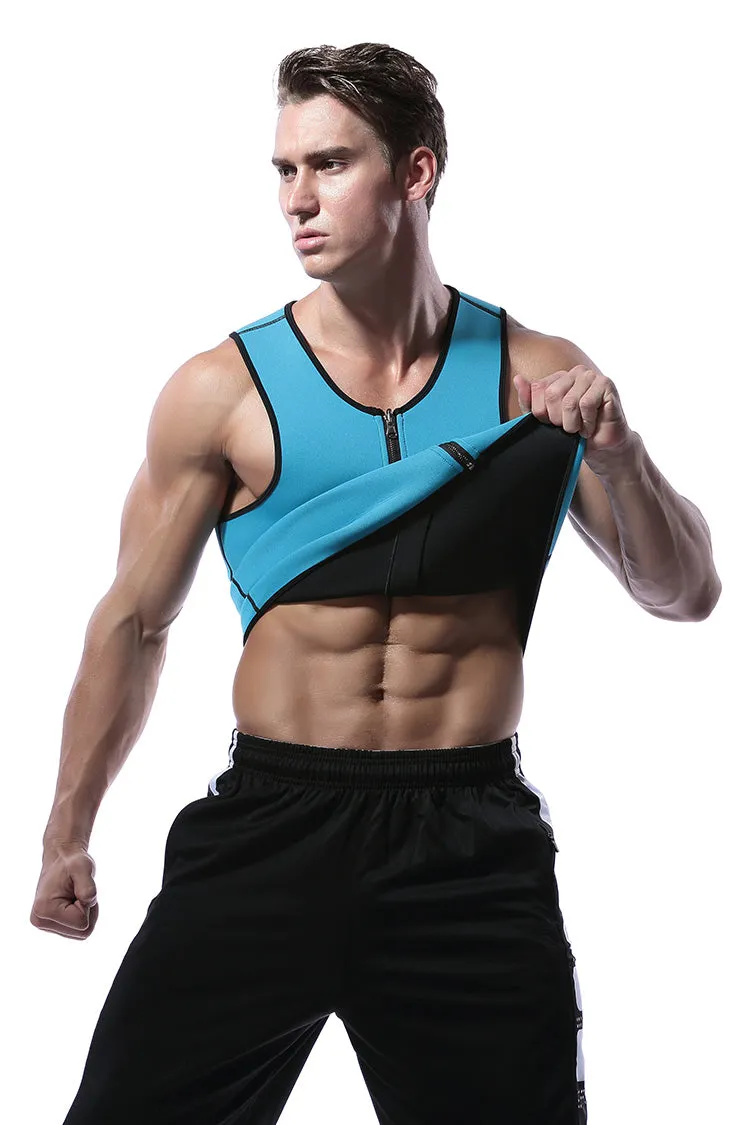 Men's Zip Up Neoprene Waist Trainer Vest