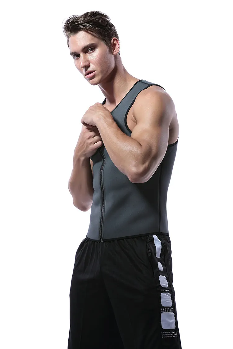 Men's Zip Up Neoprene Waist Trainer Vest