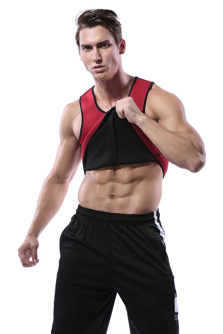 Men's Zip Up Neoprene Waist Trainer Vest