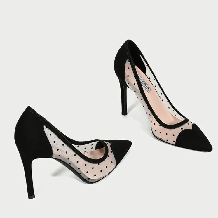 Mesh Polka Dot Pump