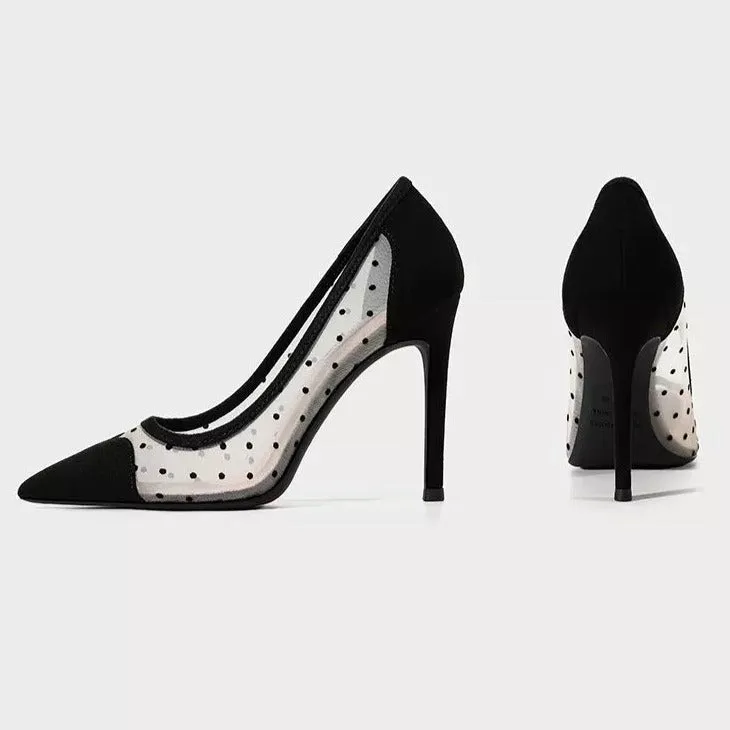 Mesh Polka Dot Pump