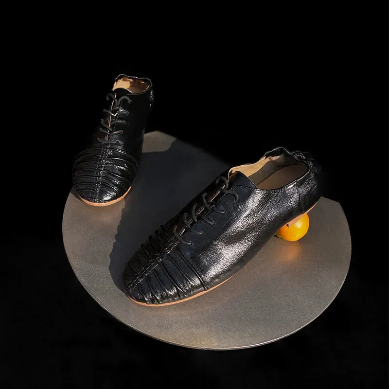 Metallic Textured Oxford Shoes