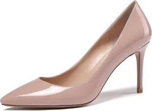Mettesally Women's High Heel Pumps Pointed Closed Toe Bridal Wedding Party Sexy Pumps Basic Formal Dress Shoes