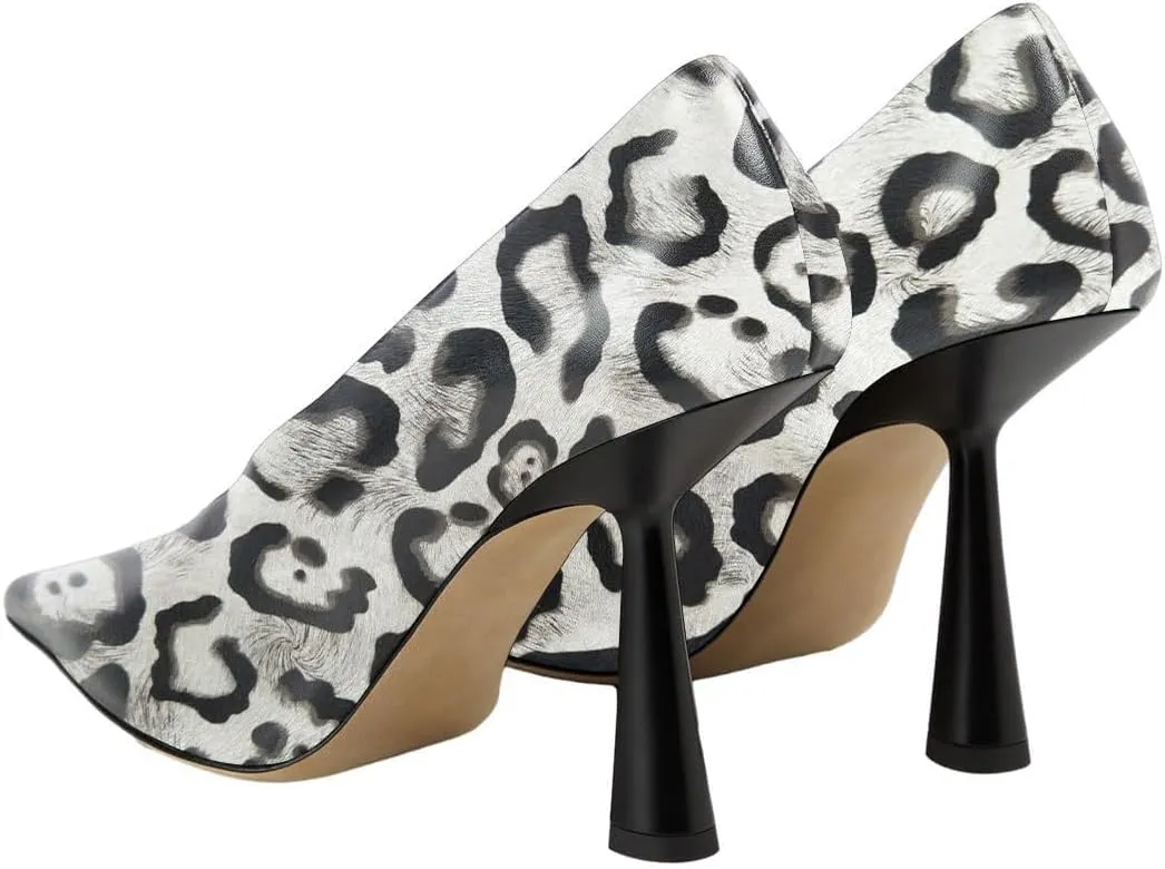 miss left Women's Classic V-Cut Closed Pointed Toe Pumps Slip On High Heel Elegant Daily Office Evening Dress Shoes Size 4-16 US