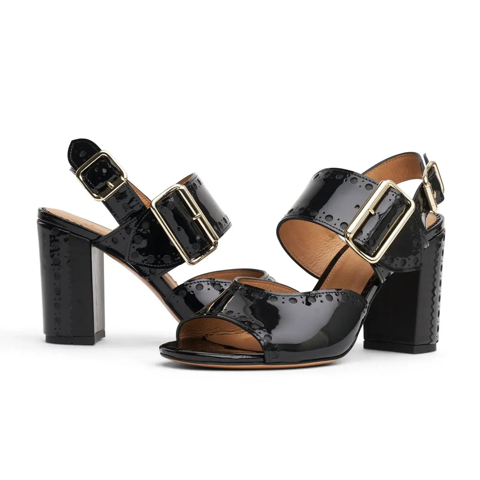 Ms. Nellie Sandal Glossy Black