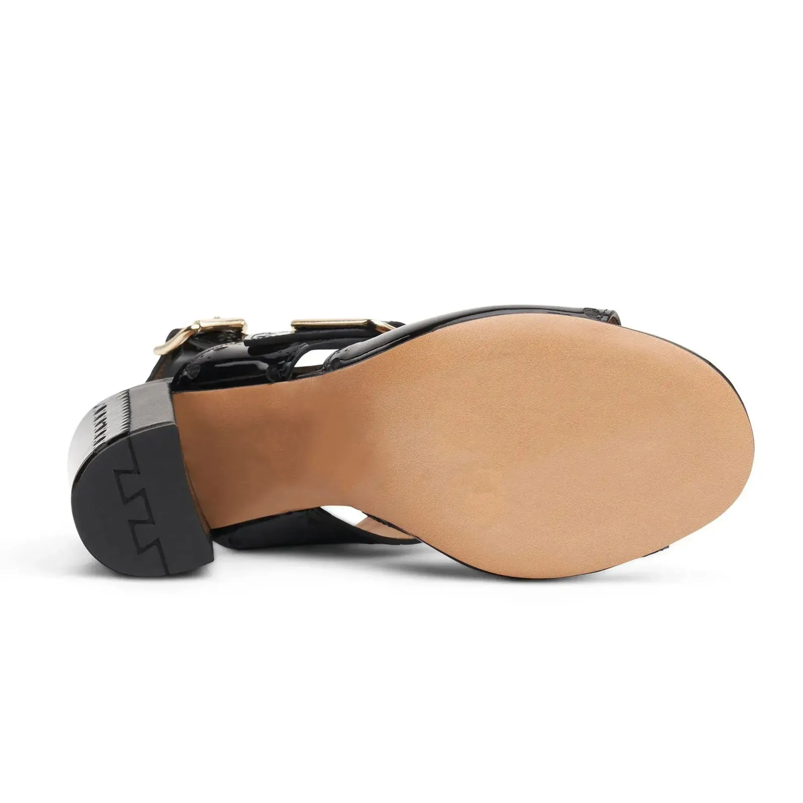 Ms. Nellie Sandal Glossy Black