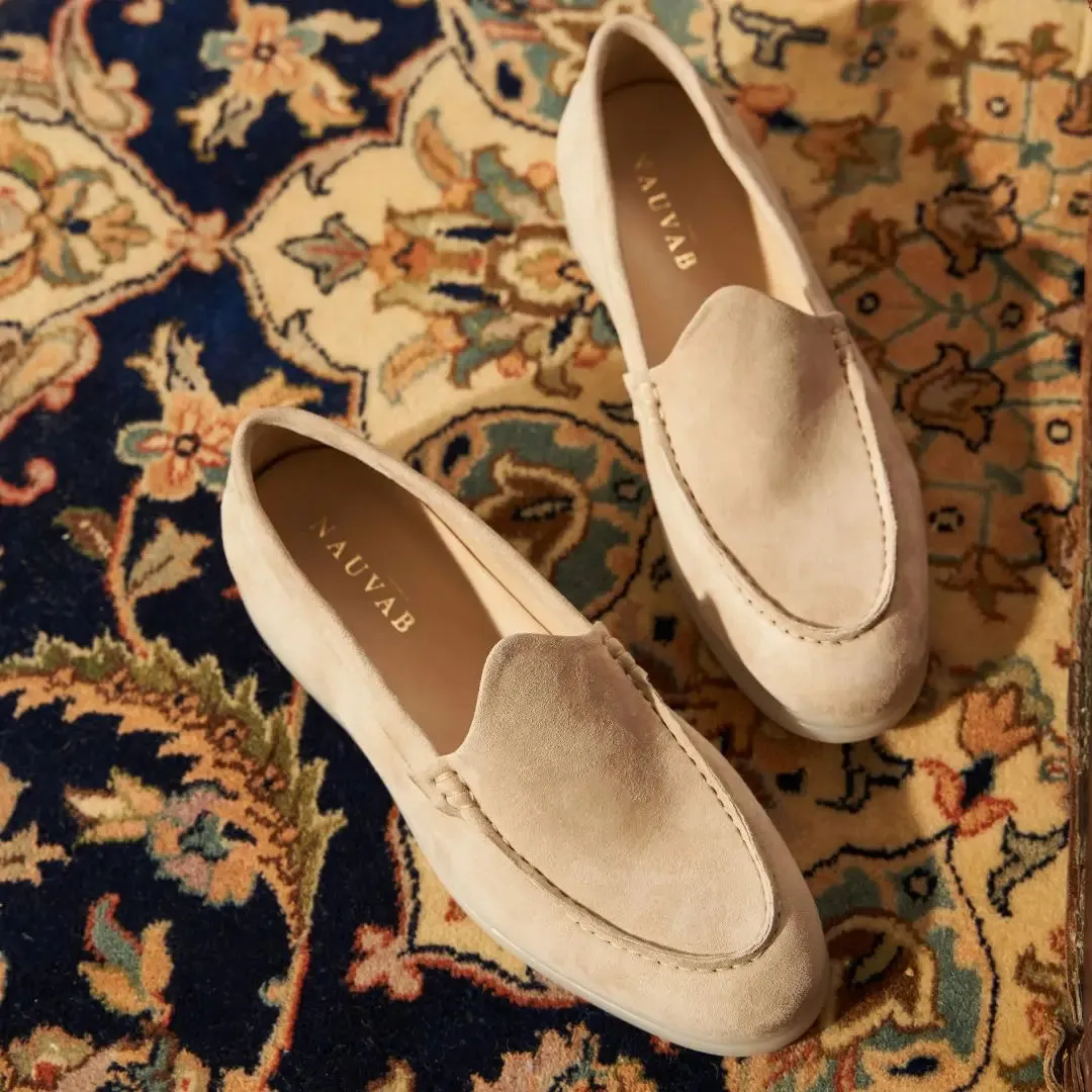 Nagra Loafer | Stone Suede