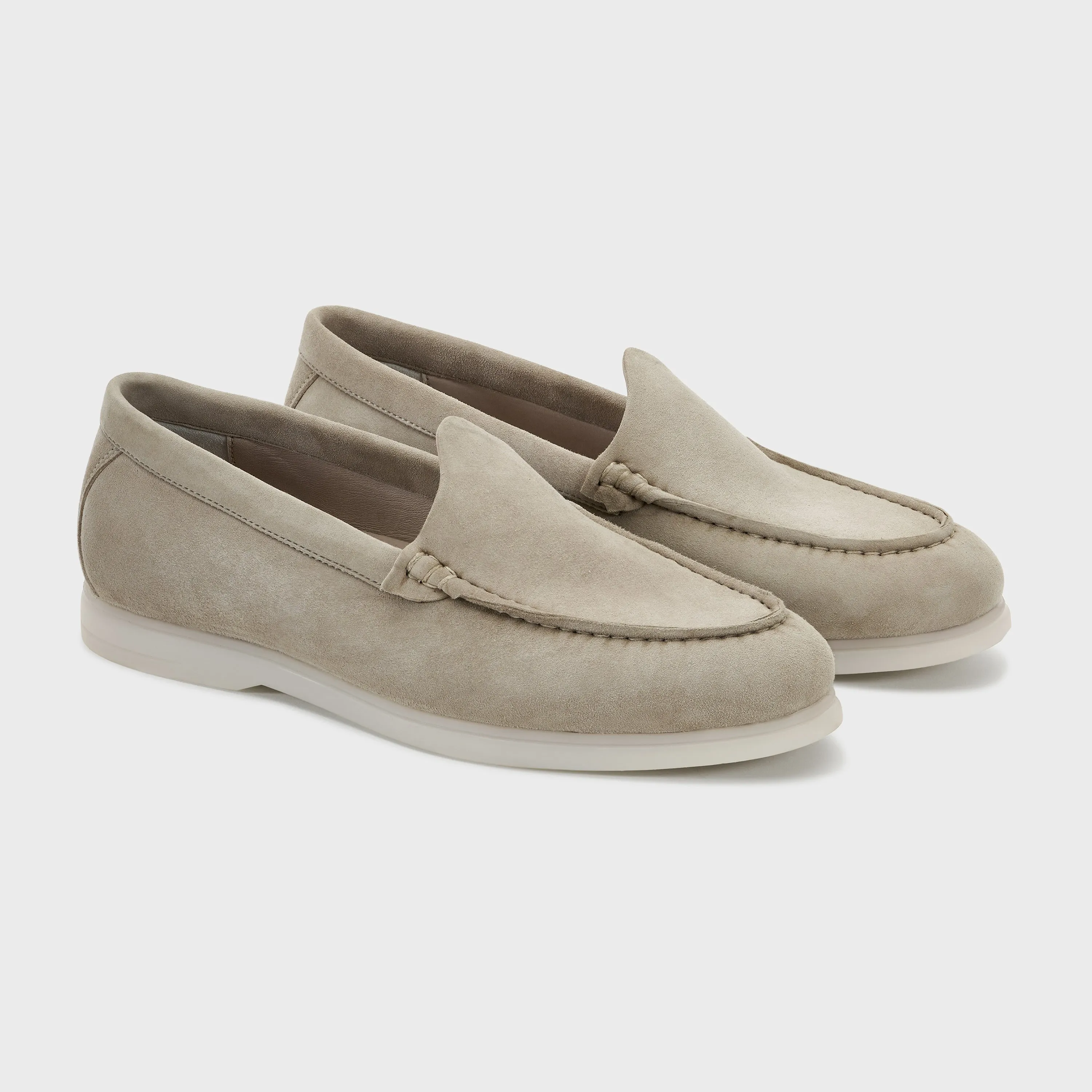 Nagra Loafer | Stone Suede