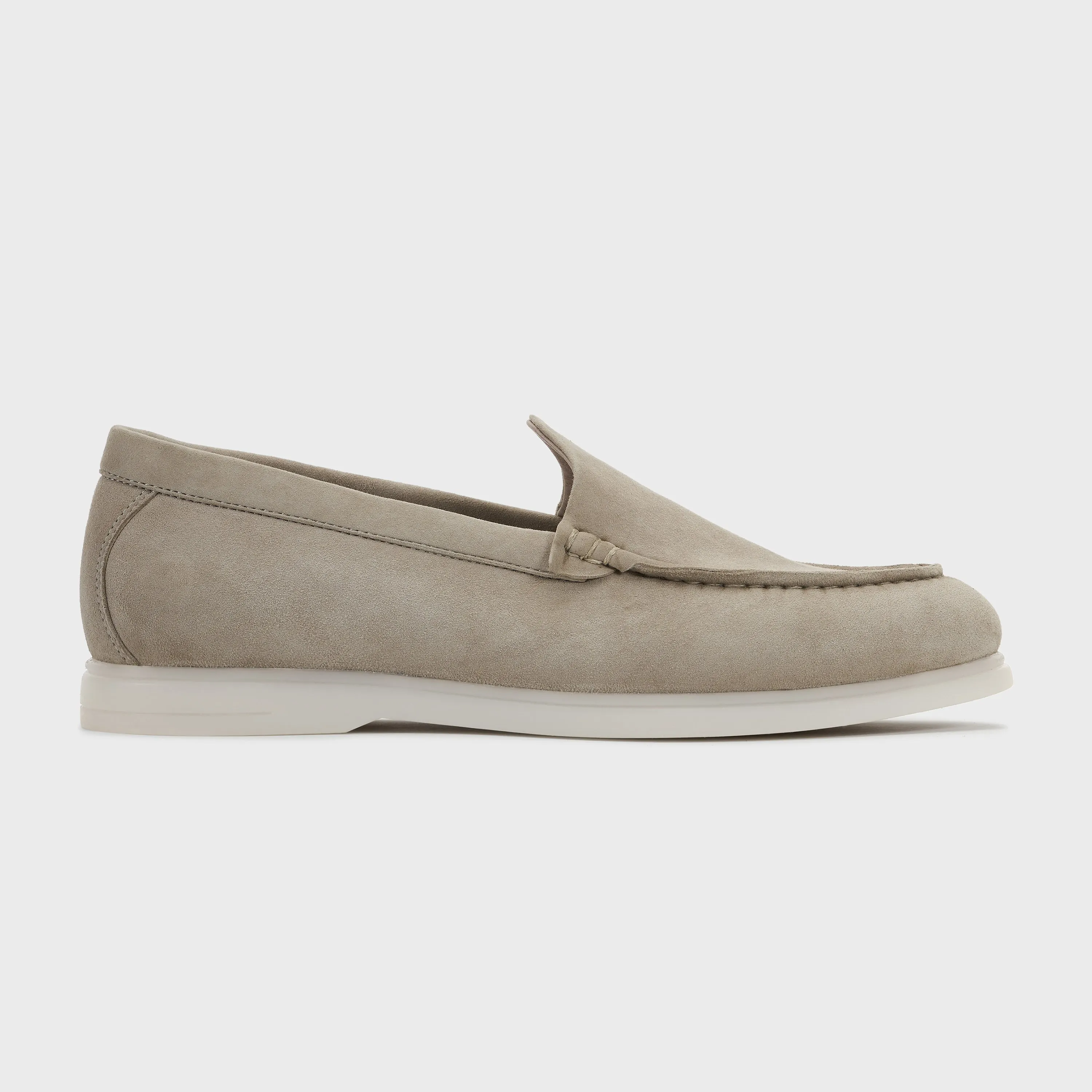Nagra Loafer | Stone Suede