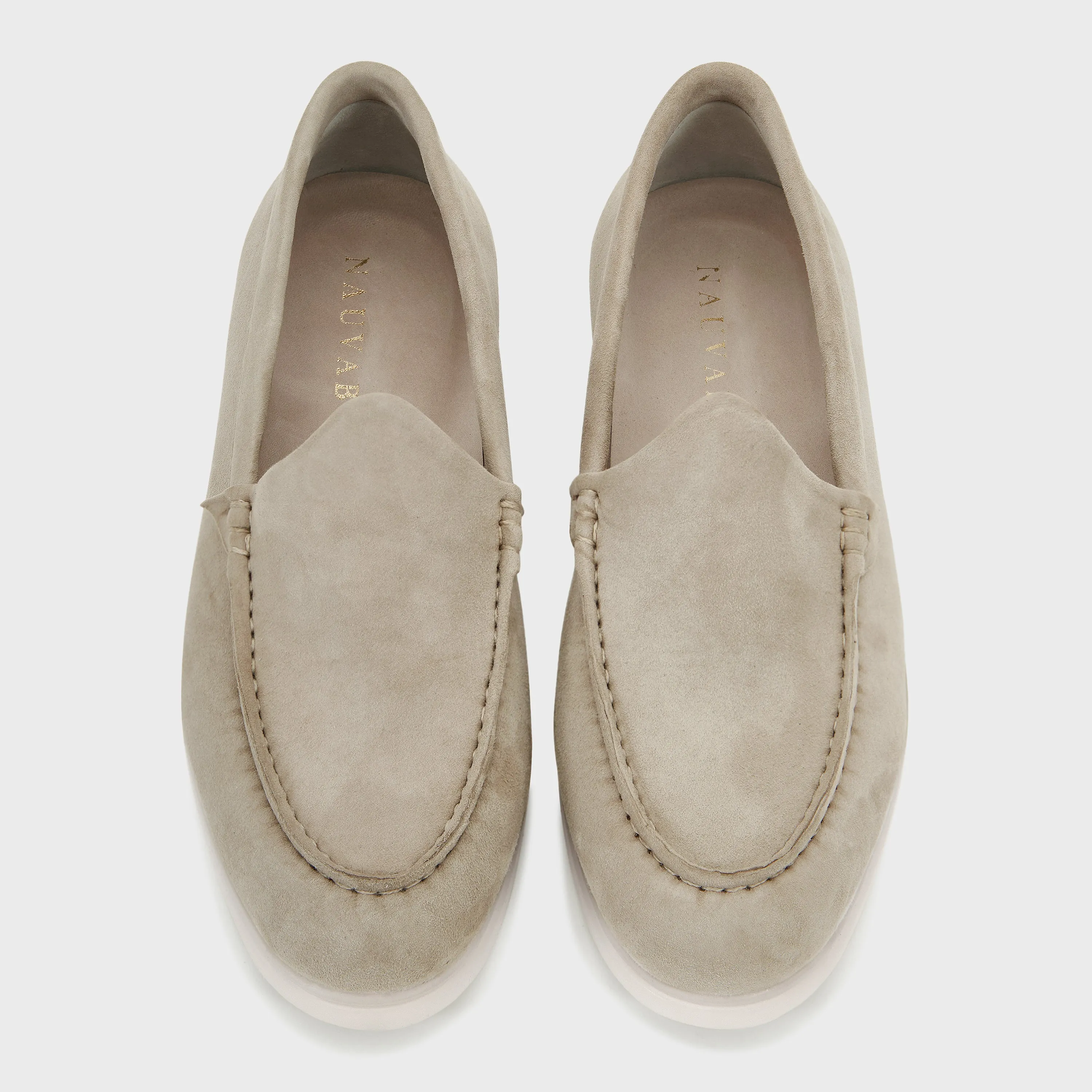 Nagra Loafer | Stone Suede