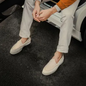 Nagra Loafer | Stone Suede