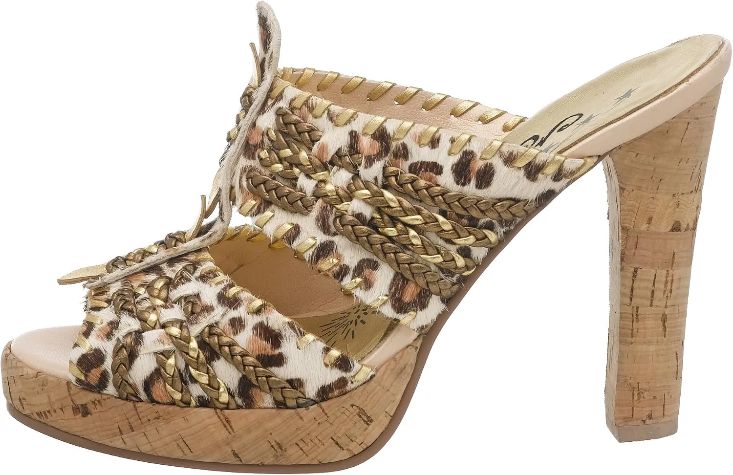 Naughty Monkey Women's Gold Card Cork Platform Sandal