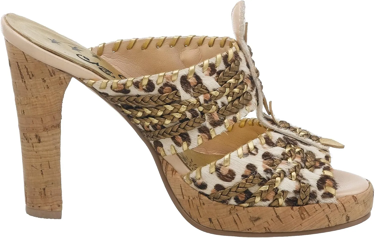 Naughty Monkey Women's Gold Card Cork Platform Sandal