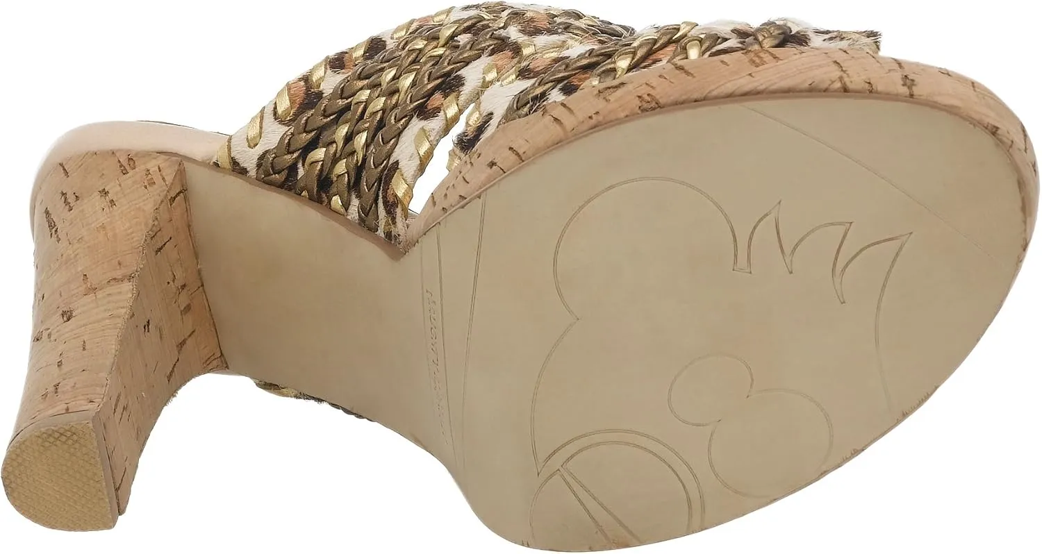 Naughty Monkey Women's Gold Card Cork Platform Sandal