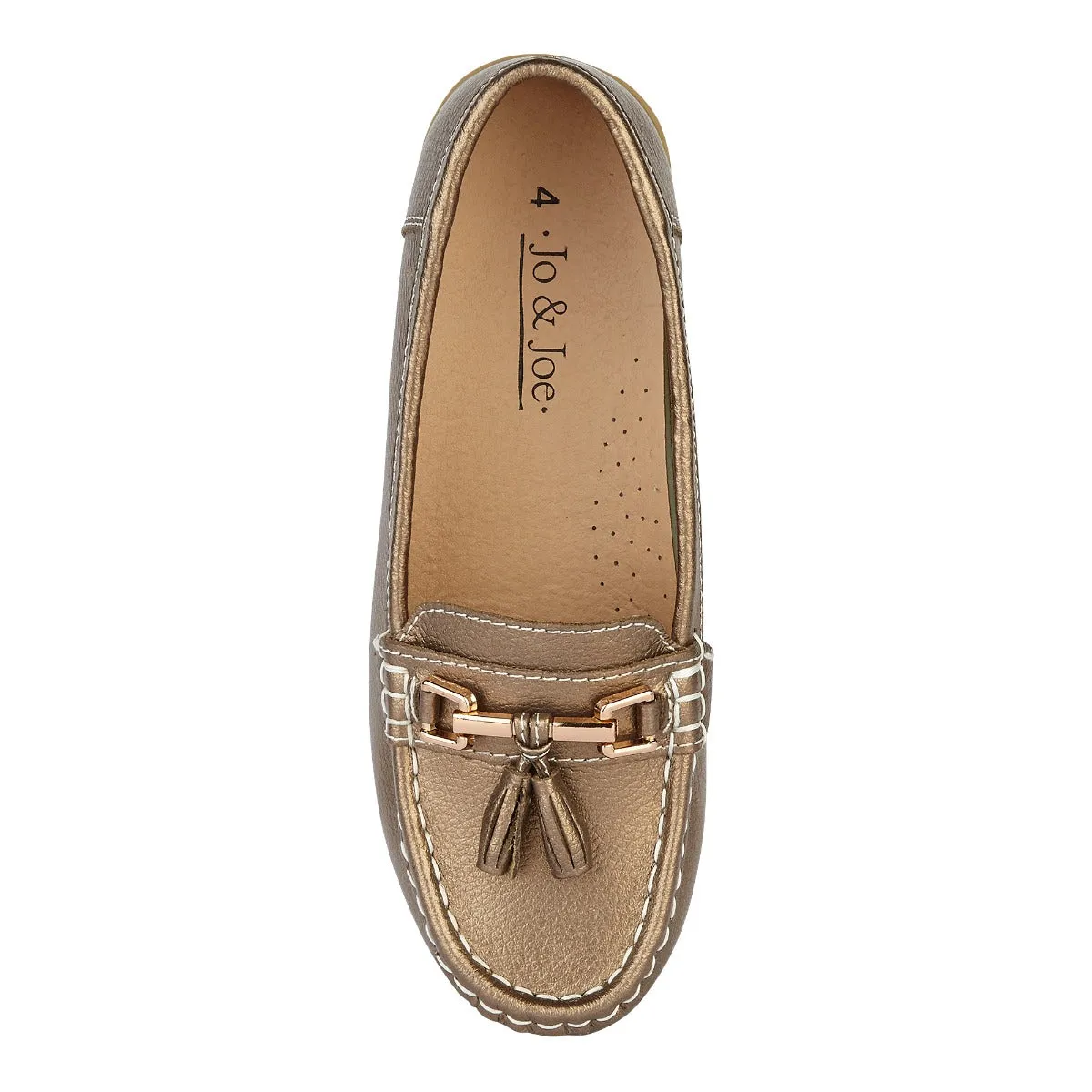 Nautical Leather Loafer Bronze