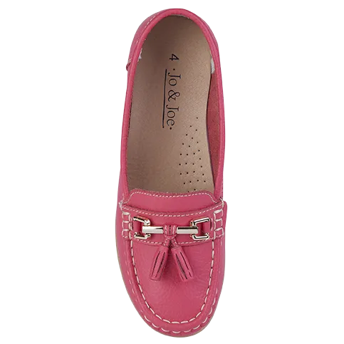 Nautical Leather Loafer Watermelon