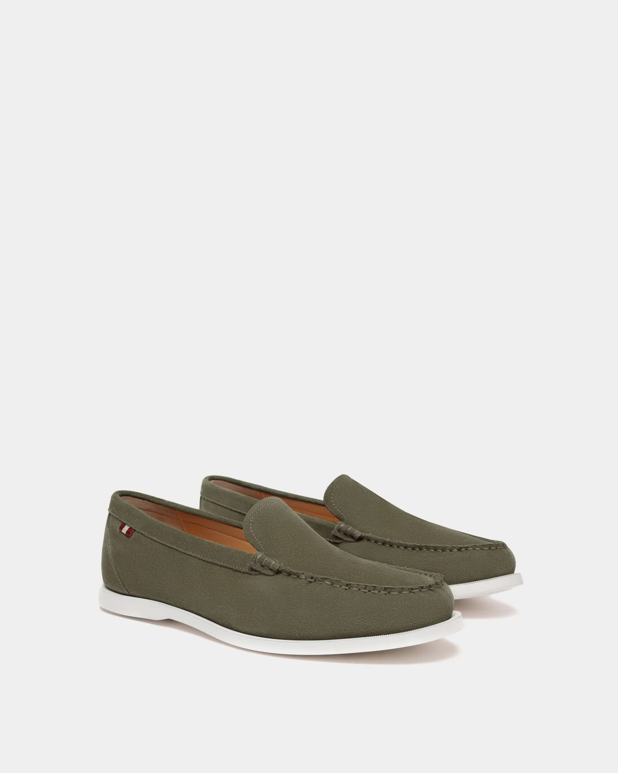Nelson Loafer In Olive Green Suede