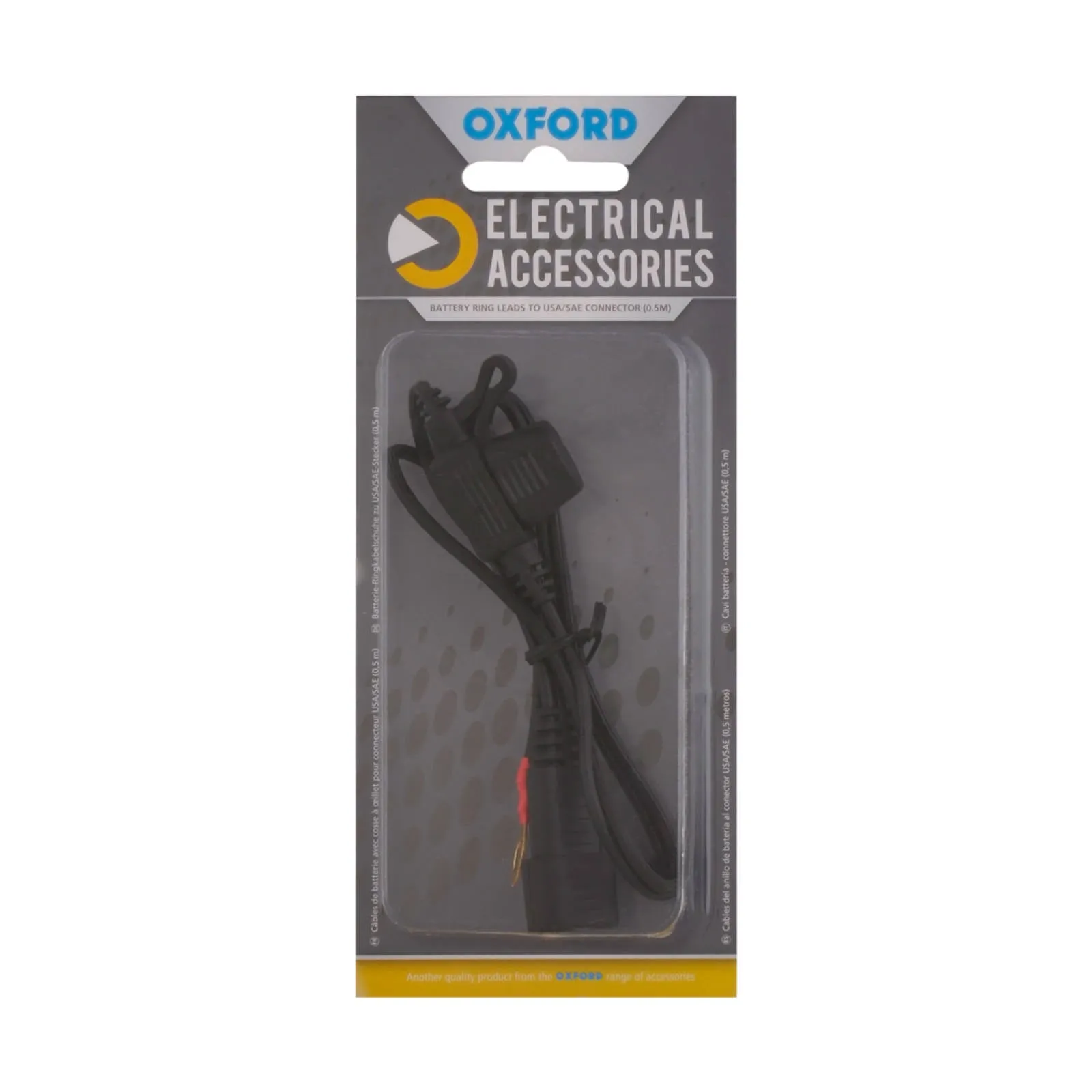 New OXFORD Battery Ring Leads TO USA/SAE Connector (0.5MTR Lead) #OXEL105
