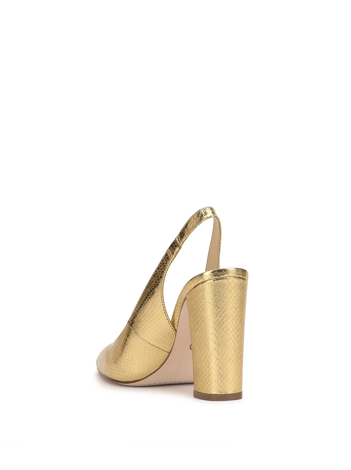 Noula Slingback Pointed Toe Pump in Gold