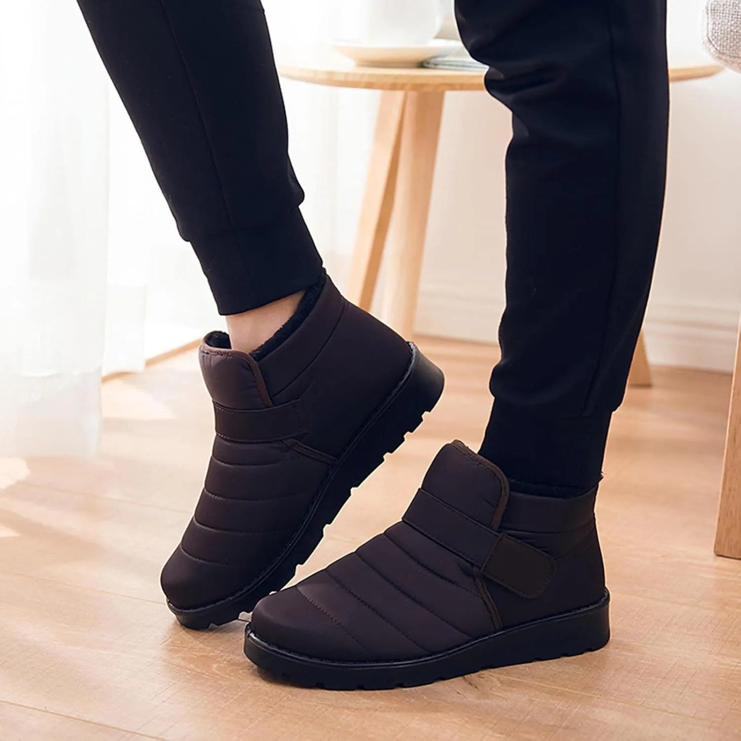 oiangi Winter Boots for Women Fashion Waterproof Snow Boots Fur Lined Warm Ankle Booties Comfortable Slip on Outdoor Non-slip Shoes,botas De Invierno Para Mujert