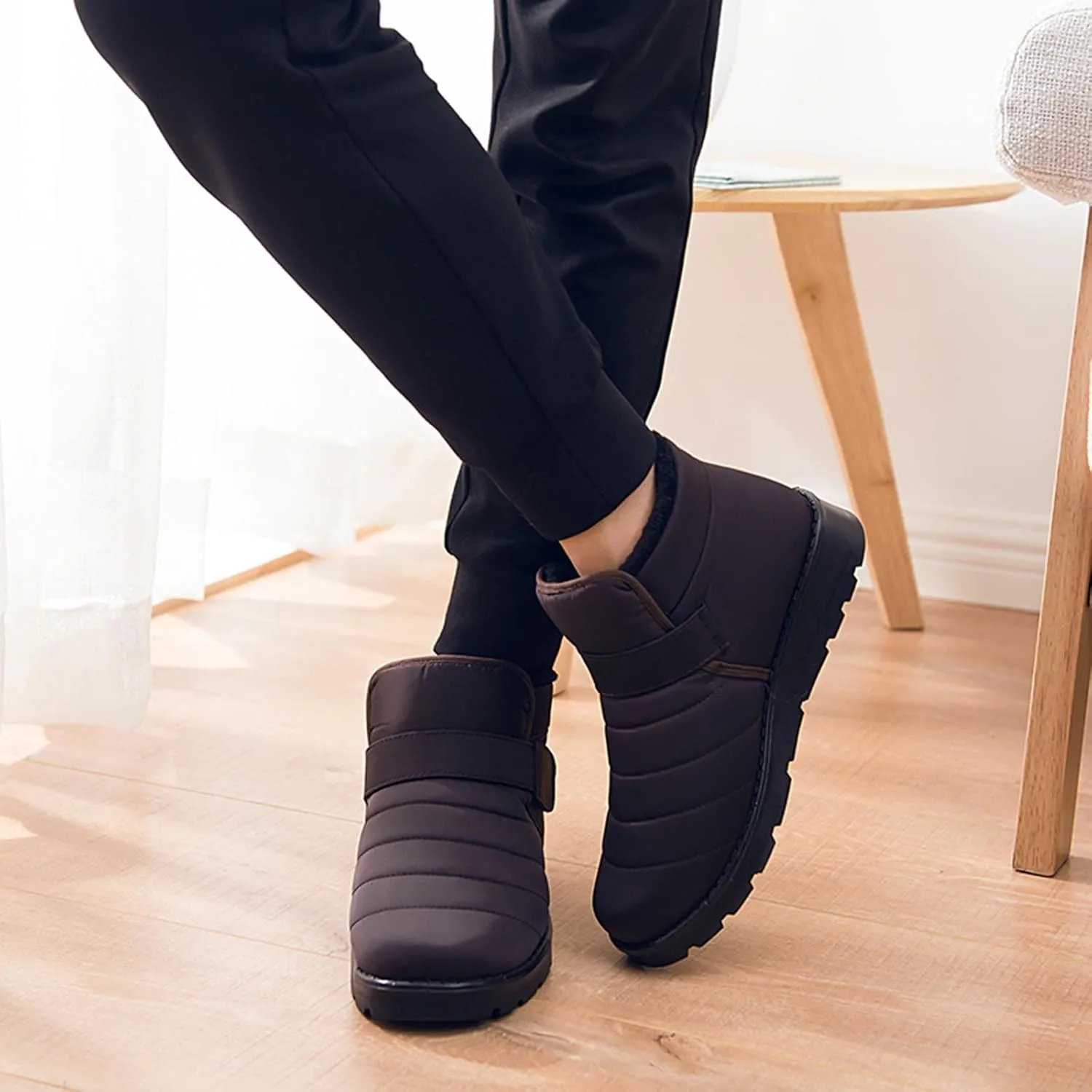 oiangi Winter Boots for Women Fashion Waterproof Snow Boots Fur Lined Warm Ankle Booties Comfortable Slip on Outdoor Non-slip Shoes,botas De Invierno Para Mujert
