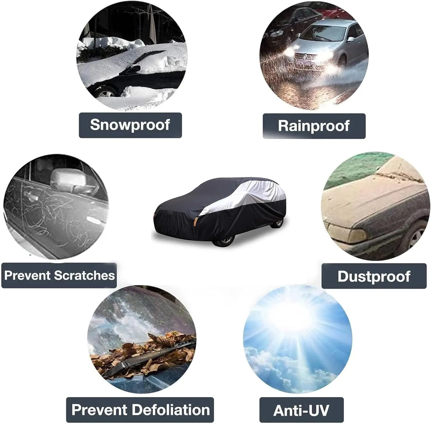 Outdoor Car Cover Compatible with Chevrolet Le Baron Convertible 1986-1996 Waterproof All Weather Breathable Large Car Cover,with Zipper,Custom Full Car Covers,Suitable for All Seasons(06)