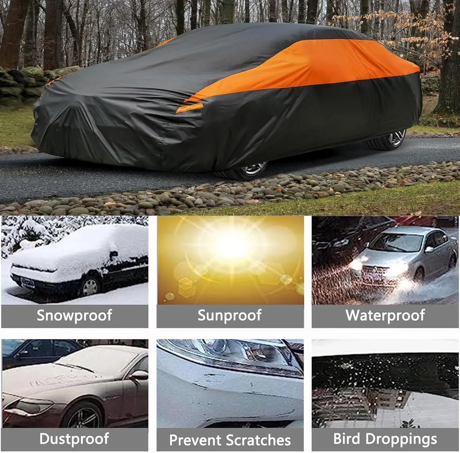 Outdoor Car Cover Compatible with Chevrolet Le Baron Saloon 1989-1994 Waterproof All Weather Breathable Large Car Cover,with Zipper,Custom Full Car Covers,Suitable for All Seasons(03)