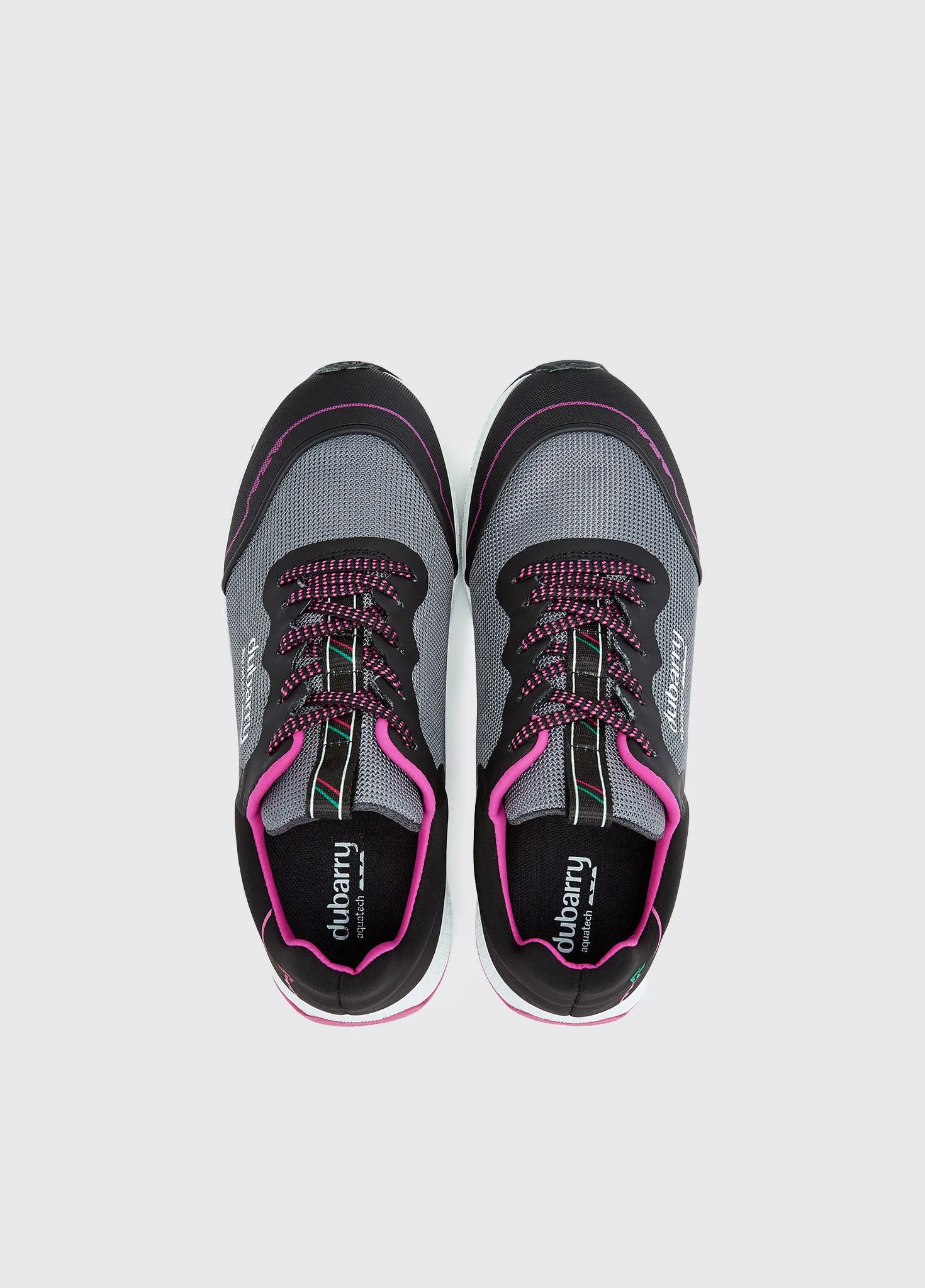 Palma Lightweight Laced Trainer - Steel/Cerise