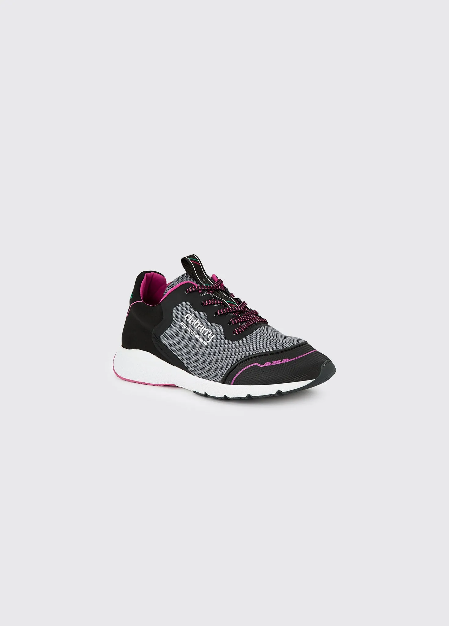 Palma Lightweight Laced Trainer - Steel/Cerise