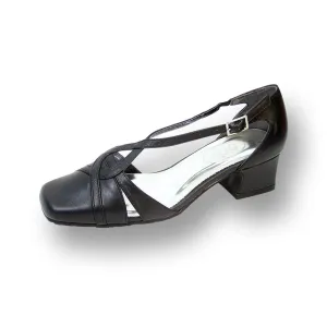 PEERAGE Alexa Women's Wide Width Leather Dress Pumps