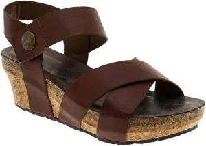 Pierre Dumas Womens Chantal-4 Wedge Sandal (9, Whiskey)