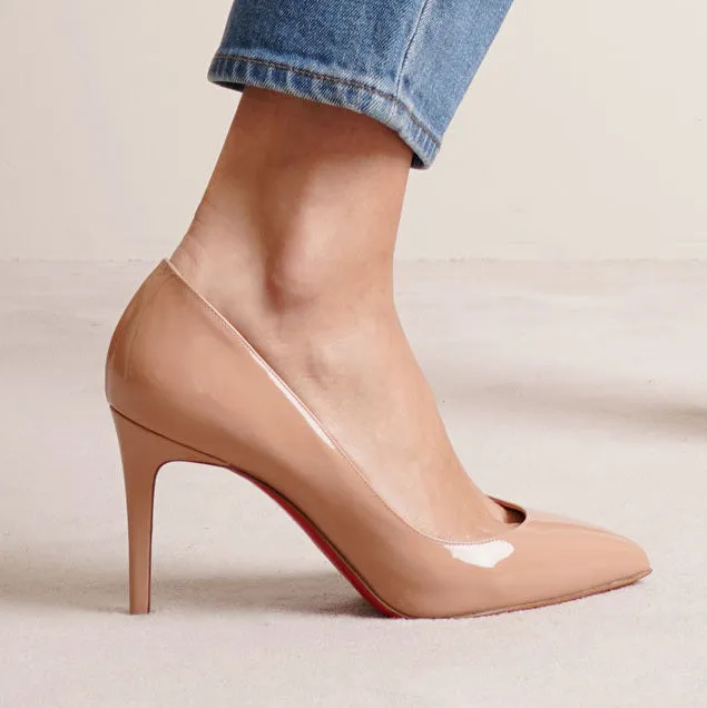 Pigalle 85 nude patent pump