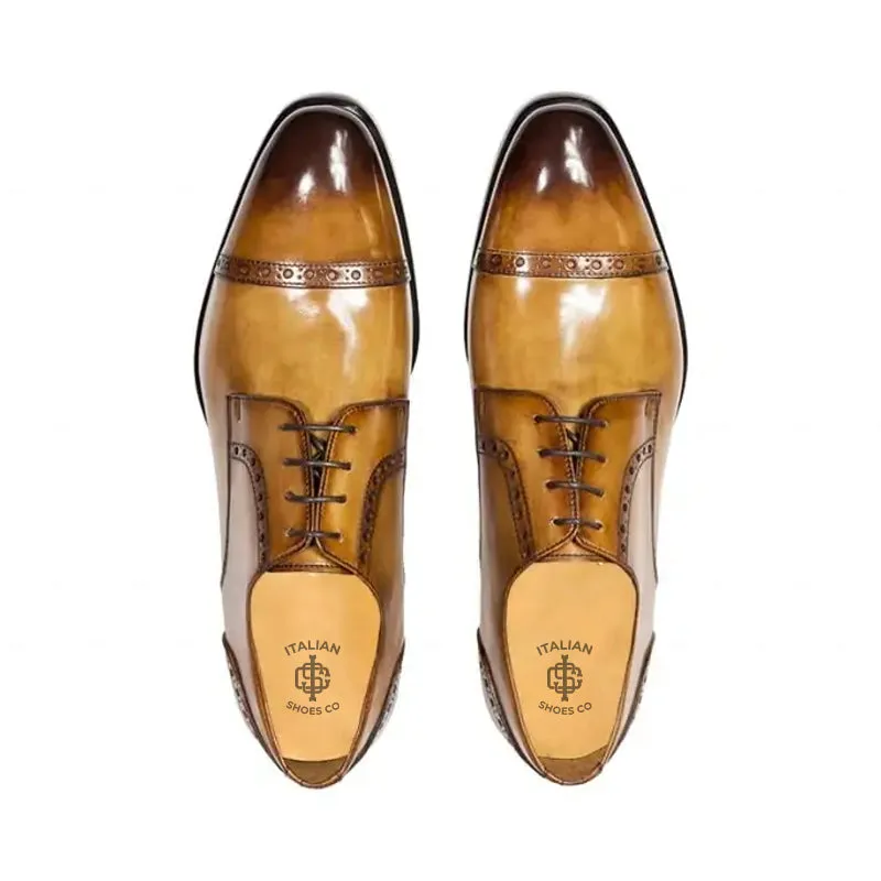 Premium Handmade Leather CapToe Oxford Shoes