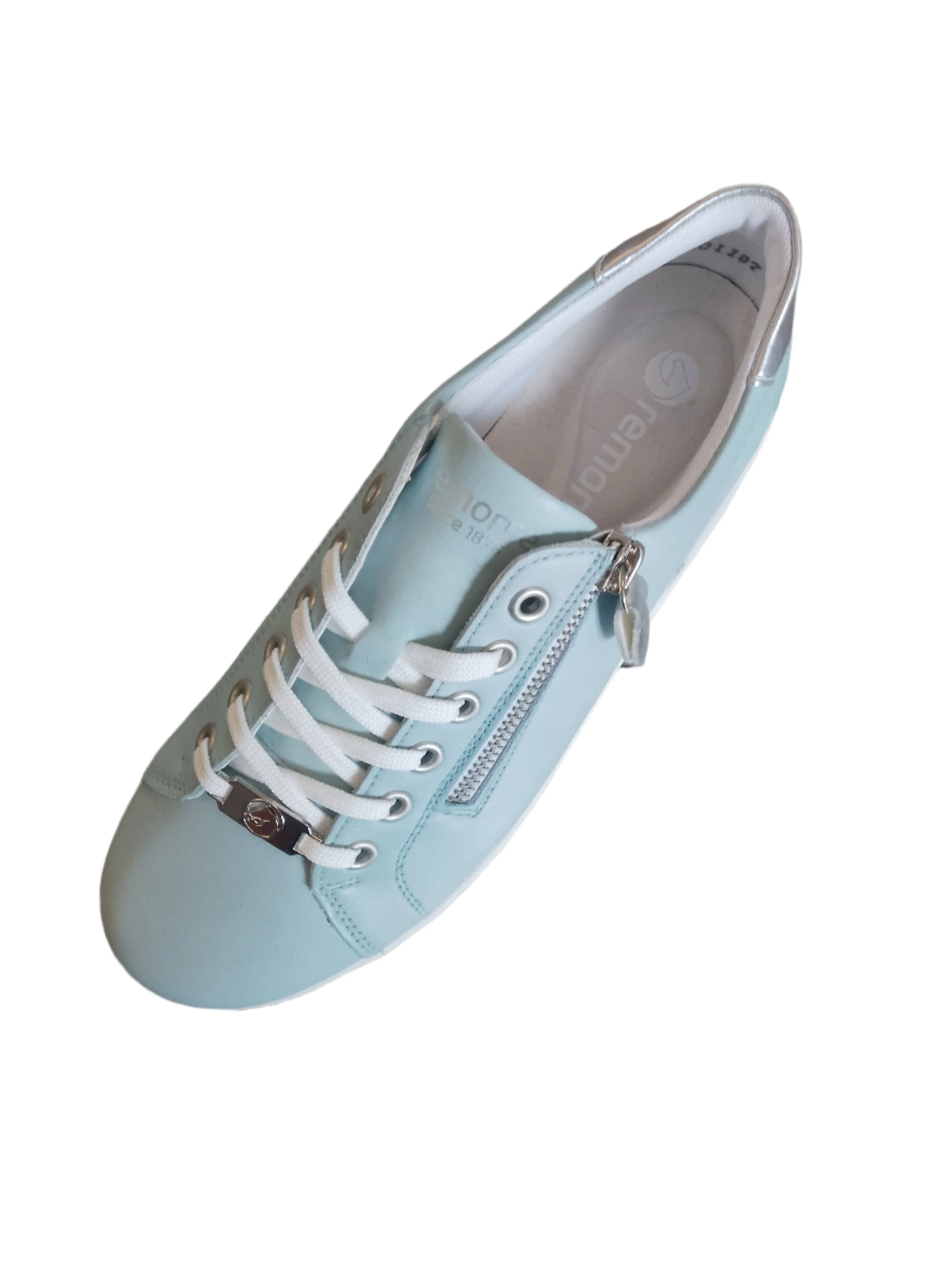 Remonte Pale Blue Leather Trainer