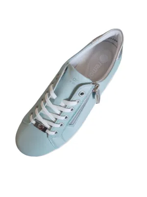 Remonte Pale Blue Leather Trainer