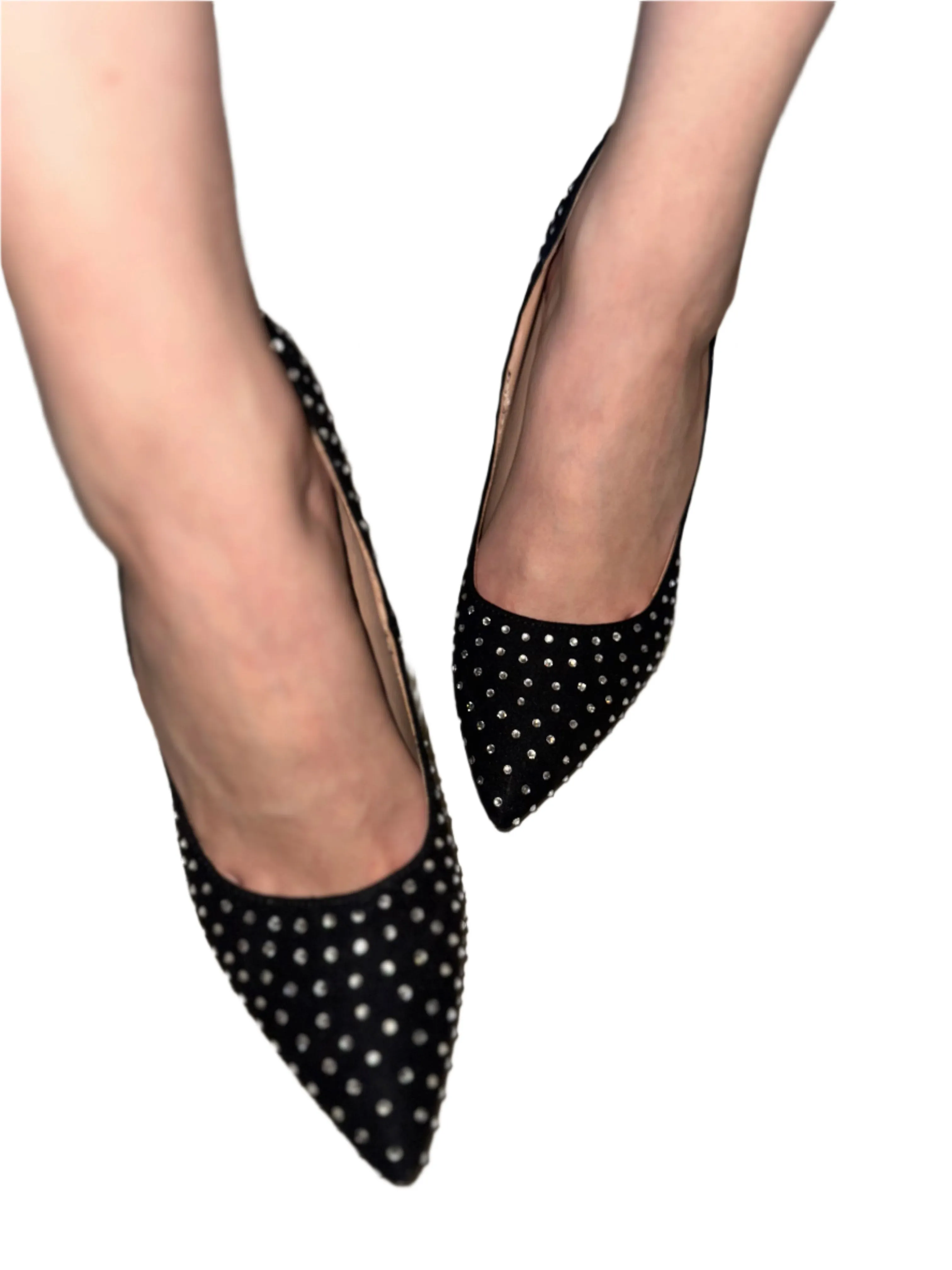 RHINESTONED POINTED TOE STILETTO PUMP SYMBOLIC-18