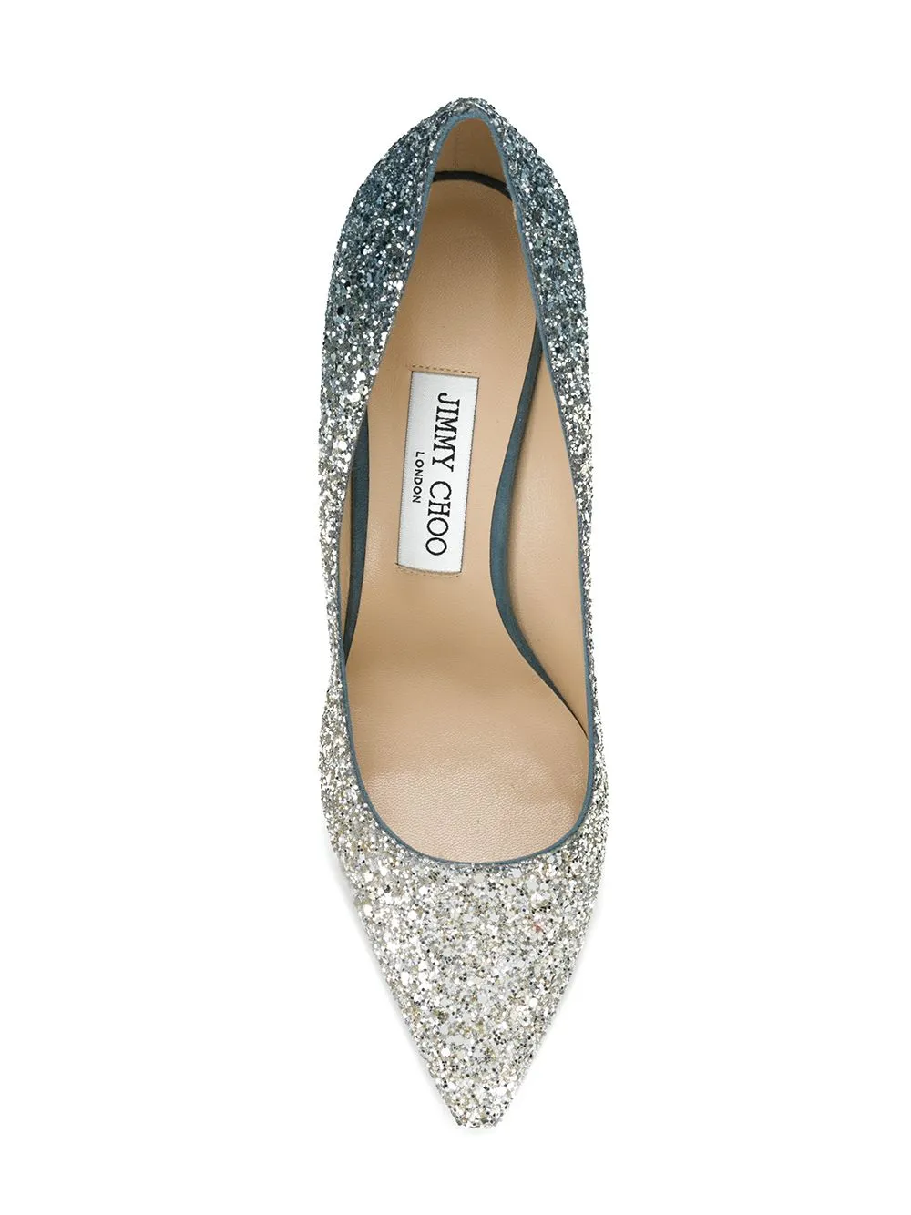 Romy 85 glittered leather pumps