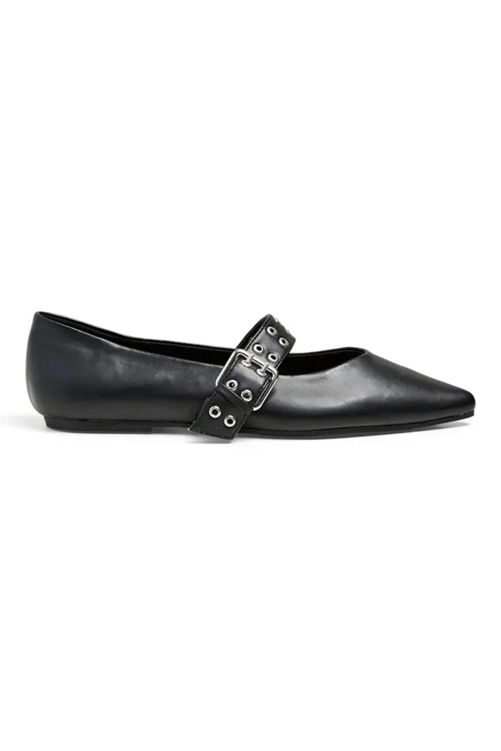 Saga Buckle Ballerina Pump