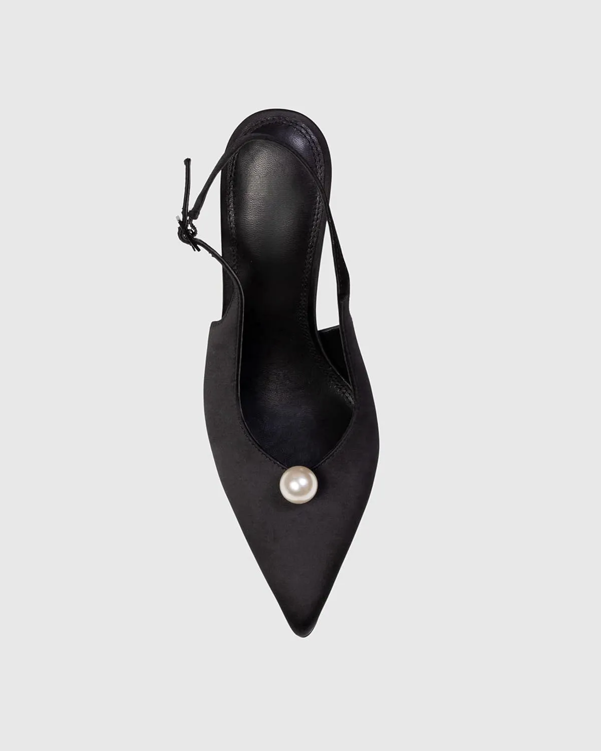 Satin Slingback Pump Shoes with 4 Inch Stiletto Heel