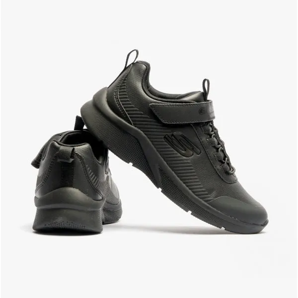 Skechers 302607L/BBK MICROSPEC CLASSROOM CUTIE Boys Trainers Black