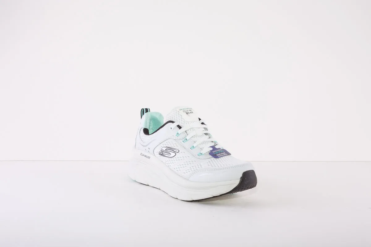 SKECHERS :D'LUX WALKER-INFINITE MOTION TRAINER - WHITE/BLACK