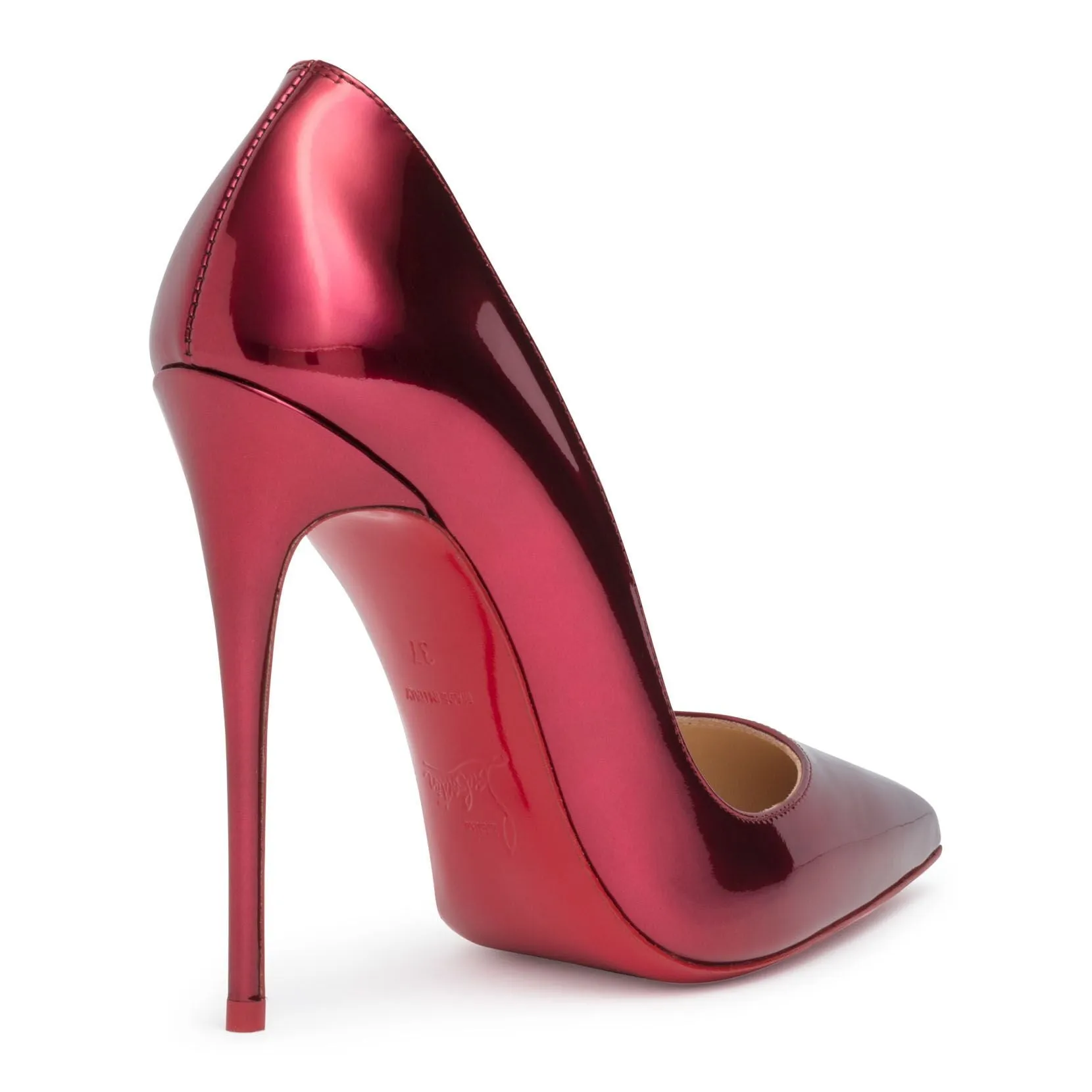 So Kate 120 metallic red patent leather pumps