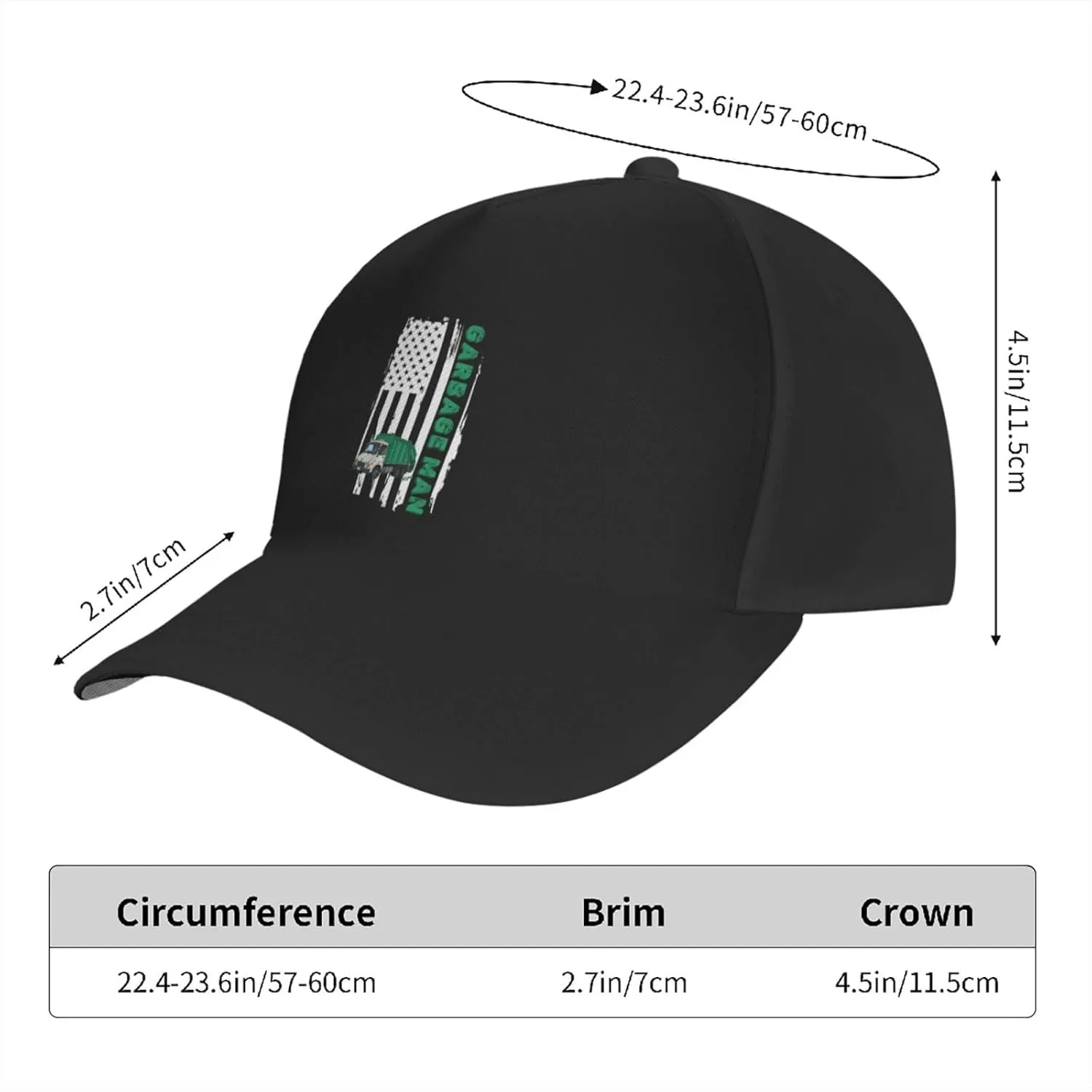 Sorry I'm Late I Saw A Garbage Truck Funny Garbage Truck Baseball Hats for Men and Women Adjustable Trucker Hat Baseball Cap